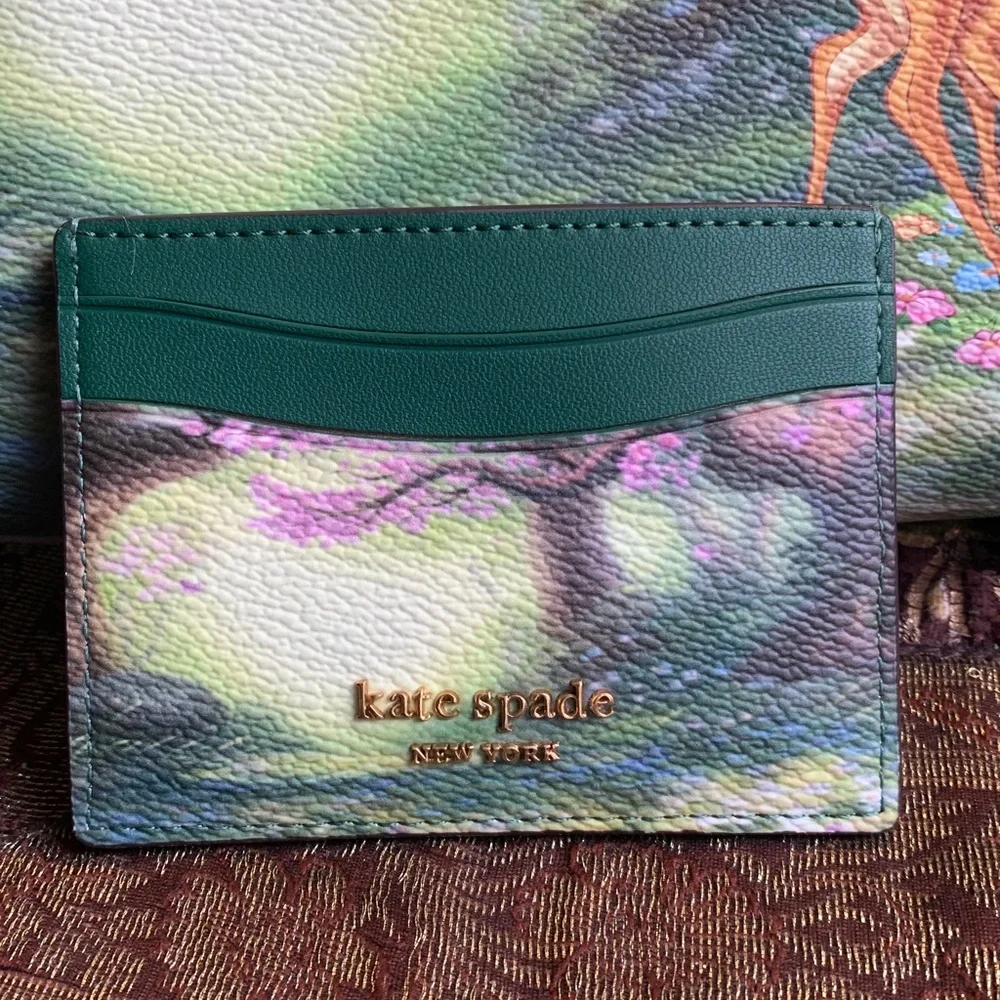 RARE!!Authentic KATE SPADE leather Bambi collection card holder - Picture 4 of 10